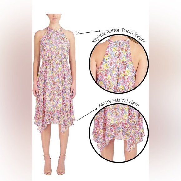 BCBGeneration Women's Fit and Flare Halter Neck Elastic Stretch... Size XS - Picture 5 of 7